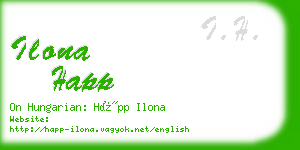 ilona happ business card